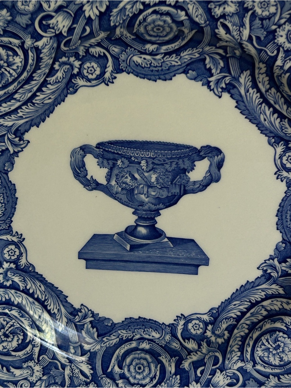 Spode Blue Room Collection Dinner Plate Warwick Vase Pattern 10 3/8” - Picture 2 of 6